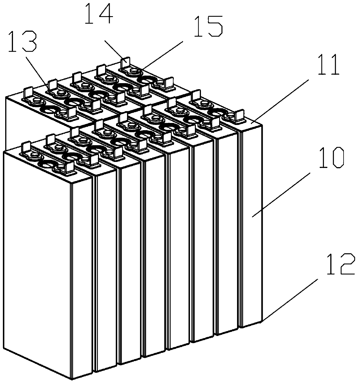 Battery cell combination and battery assembly using same