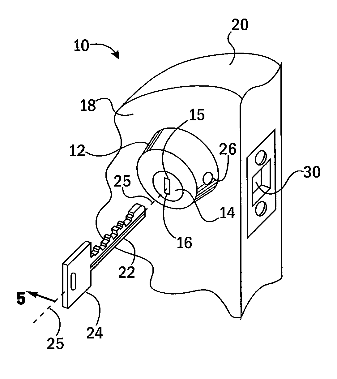 Single key, interchangeable cylinder lock