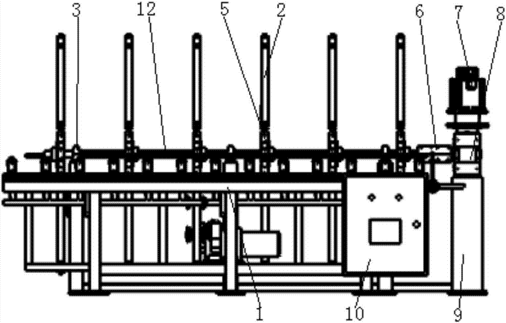 Plate overturning machine and plate overturning method