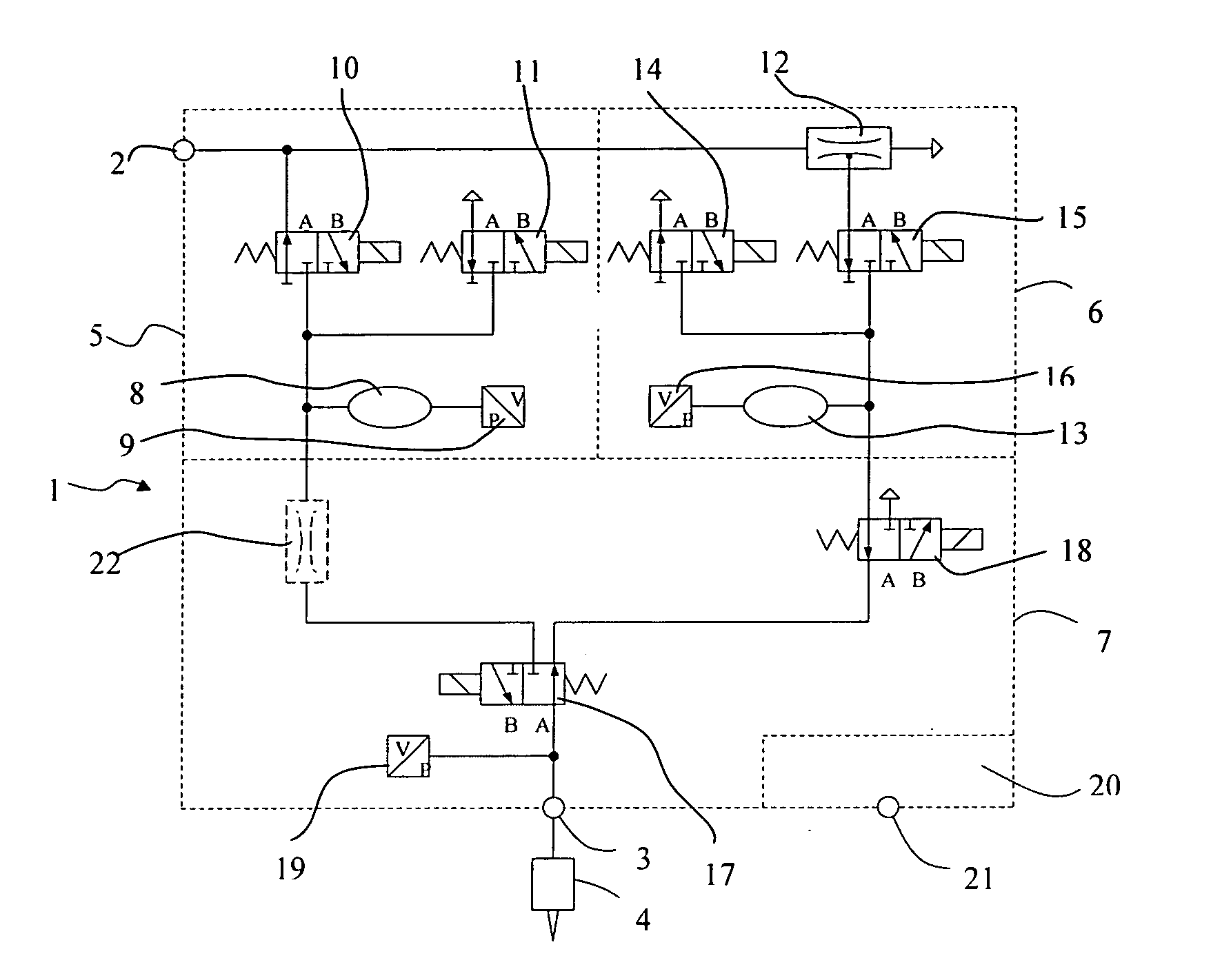 Method for operating a pneumatic device for the metered delivery of a liquid and pneumatic device