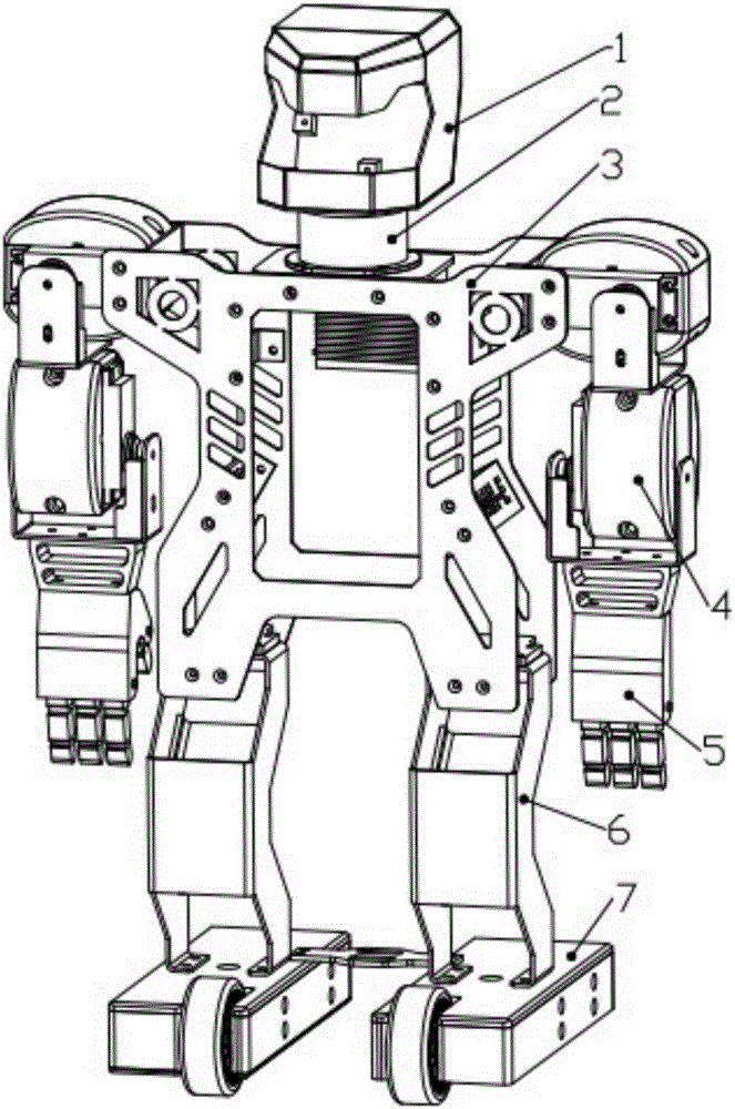 Control system and method of multifunctional man-machine interaction humanoid teaching robot