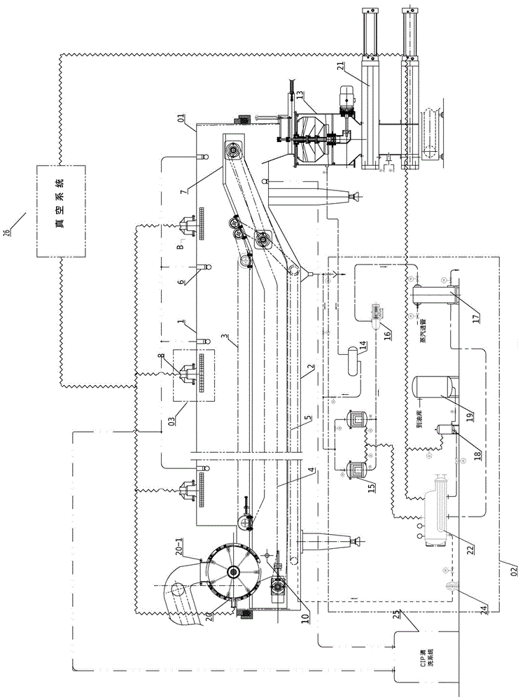 Efficient continuous vacuum fryer