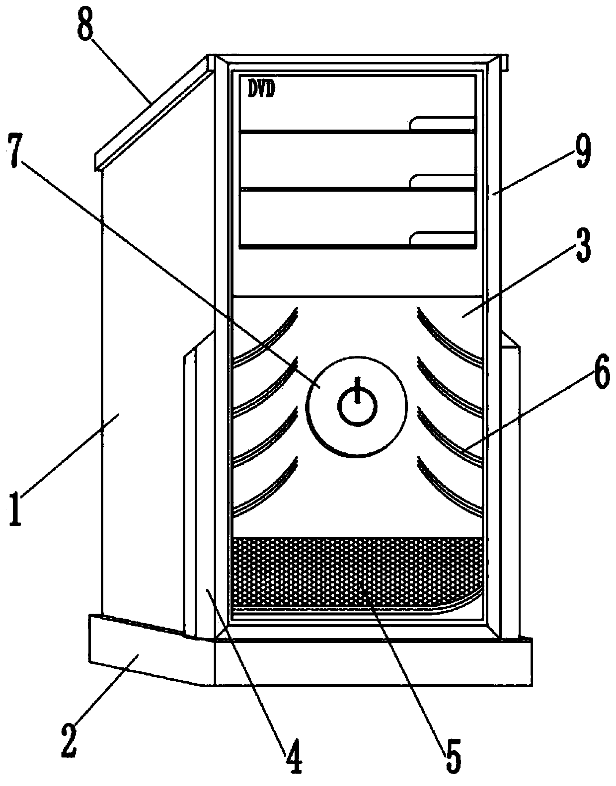 Computer mainframe box with anti-falling function