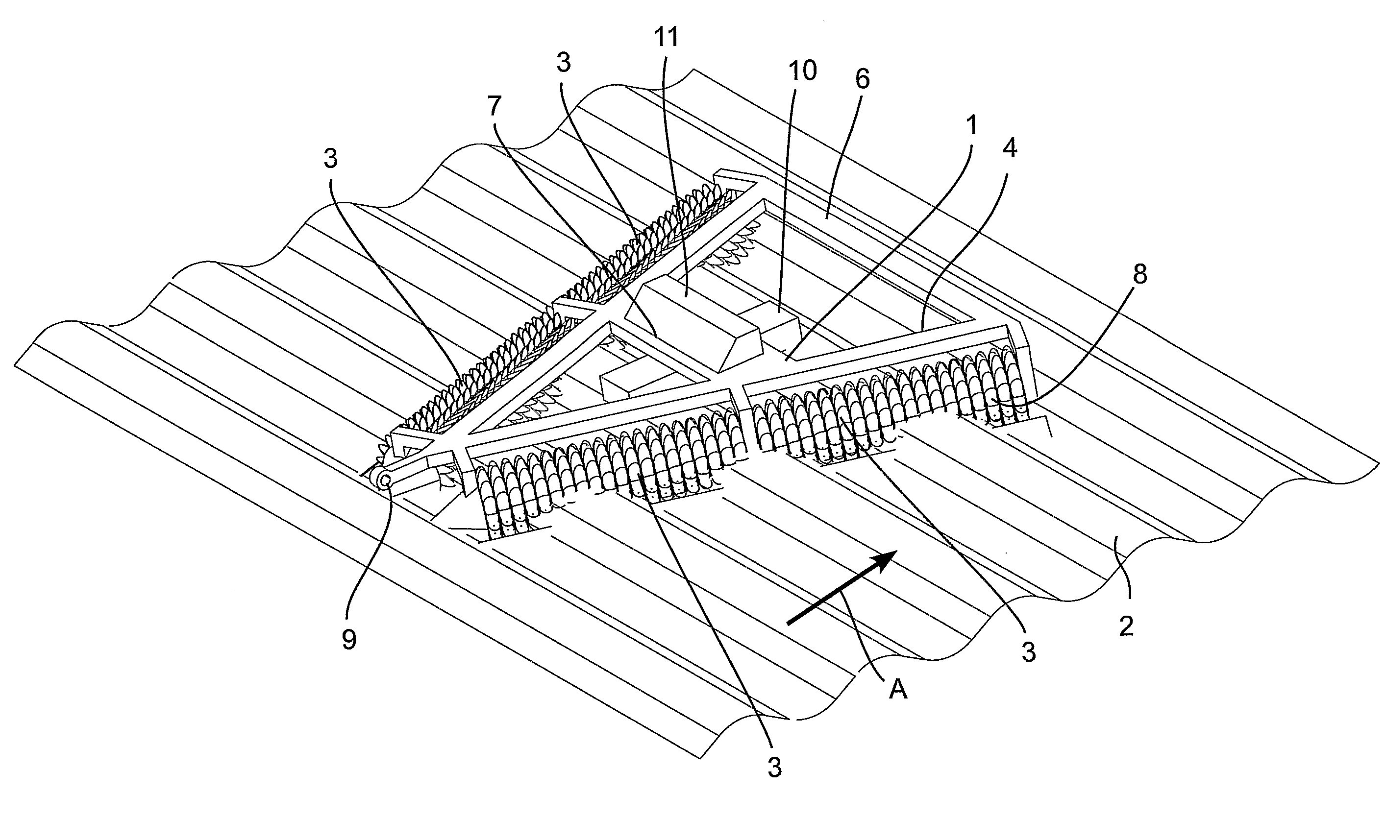 Device for converting wave energy into mechanical energy