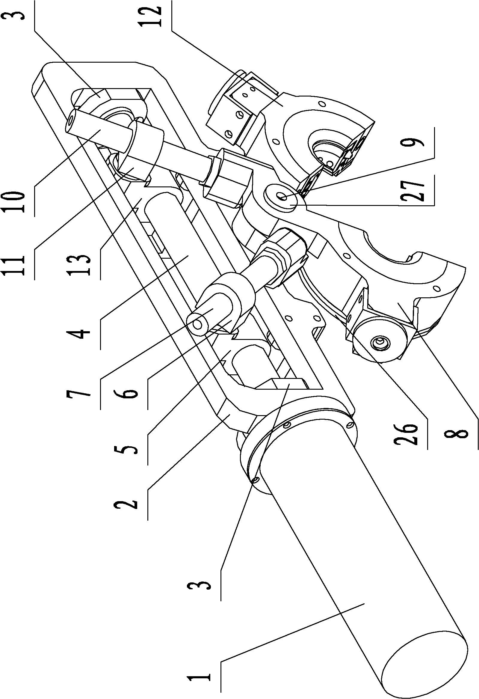 Wire stroking device for repairing broken strands of extra-high-voltage (EHV) transmission lines