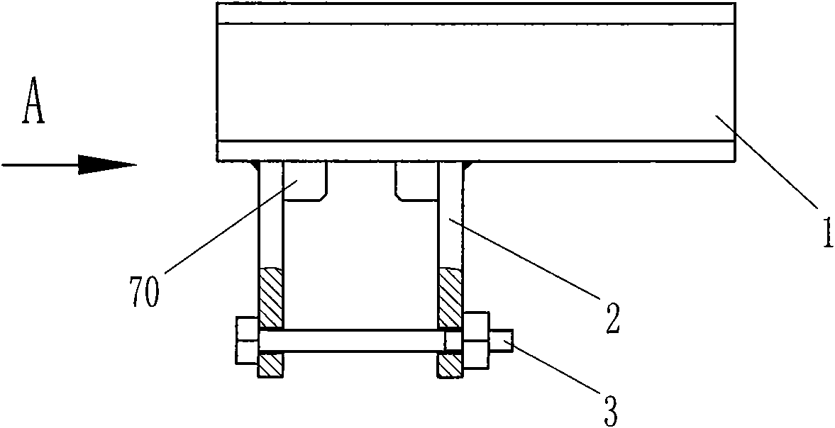 Built-in type floating track bed and method and device for lifting same