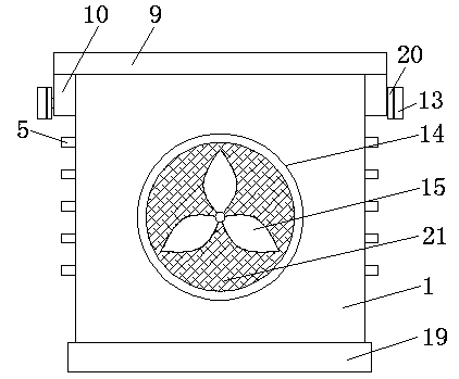 A lithium ion battery case with good heat dissipation effect