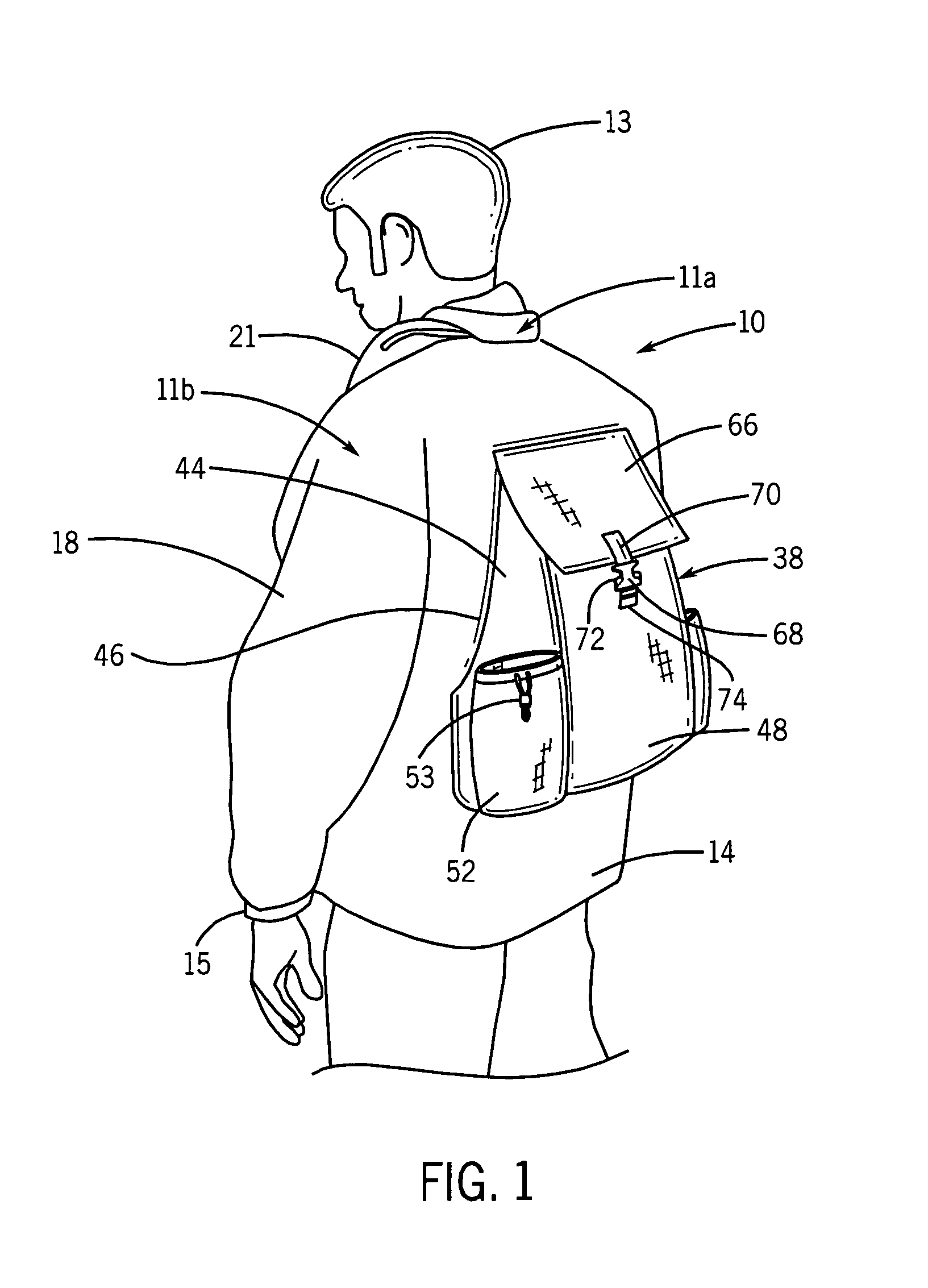 Garment with adjustable weight support mechanism