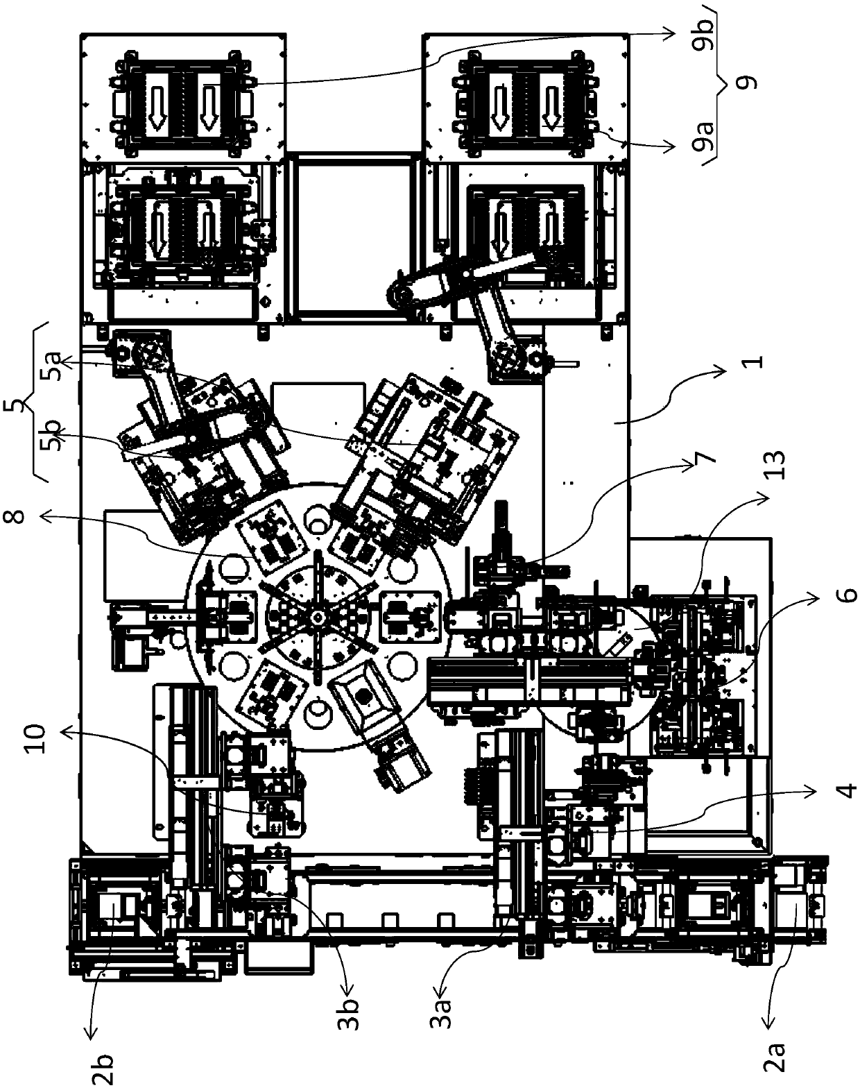 Battery cell holding rack mounting equipment