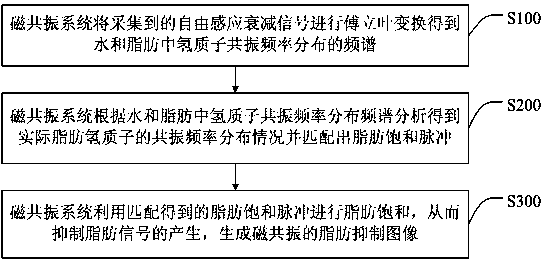 A kind of image processing method and device for suppressing fat signal