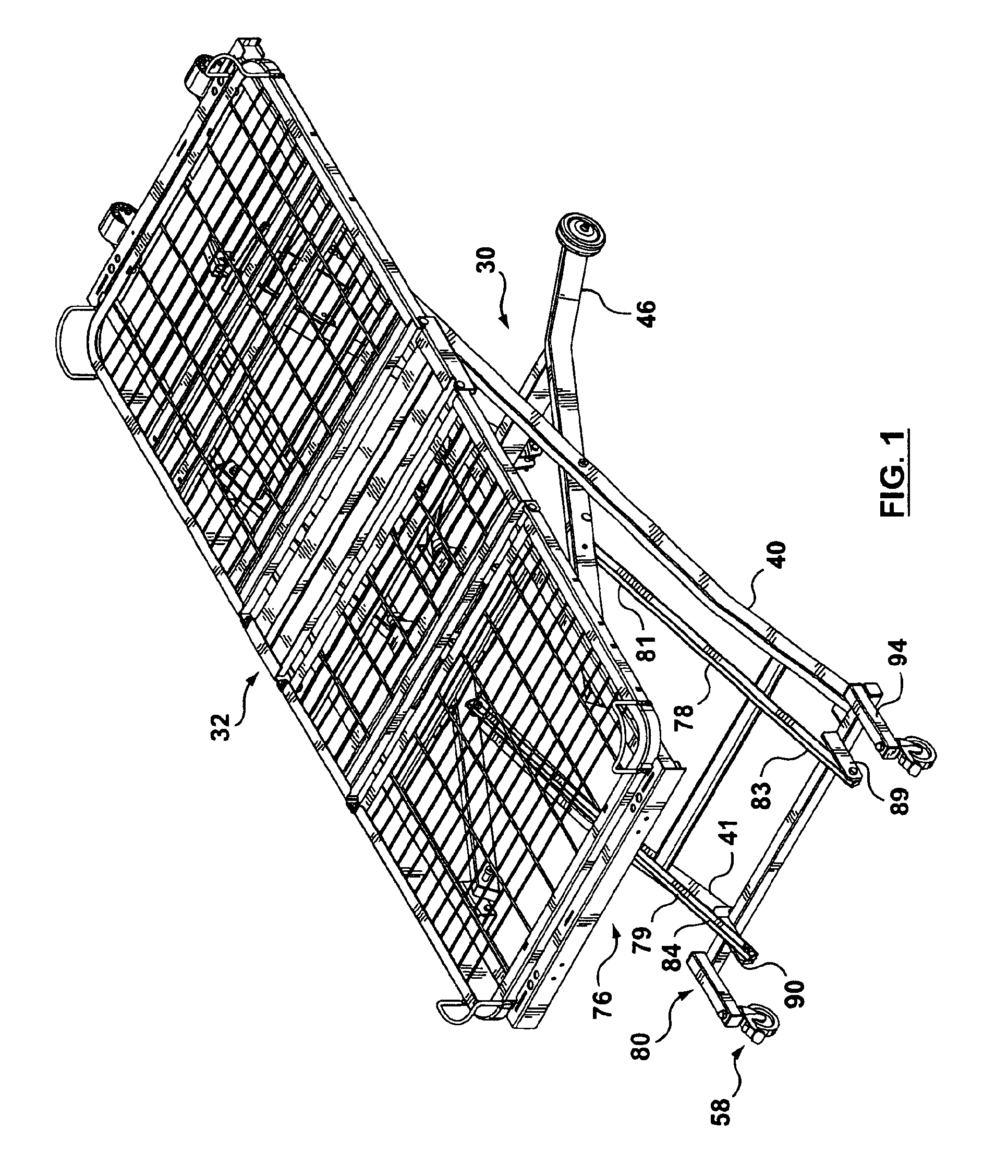 Adjustable bed carriage