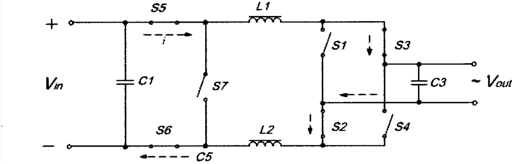 Synchronous follow current inverter topology without common-mode interference