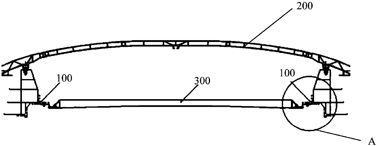 Installation support and railway vehicle