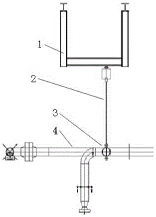 Spring supporting and hanging bracket for gas compression pipeline and installation technology of spring supporting and hanging bracket