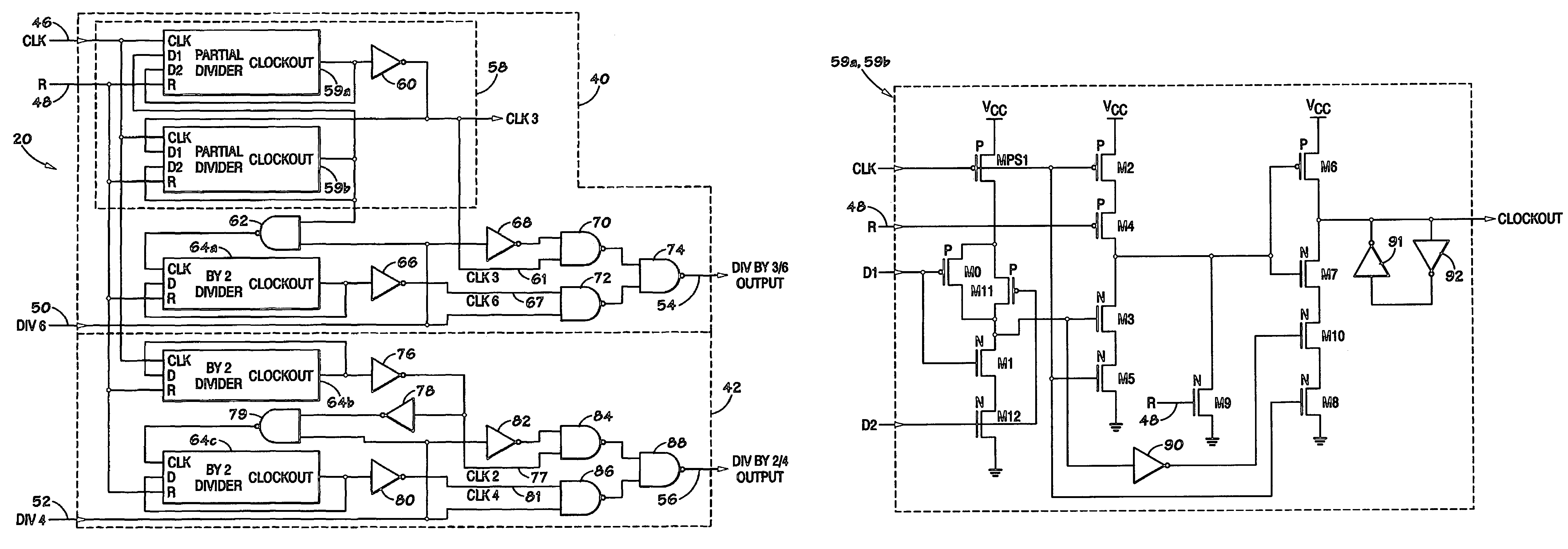 Methods and apparatus for dividing a clock signal