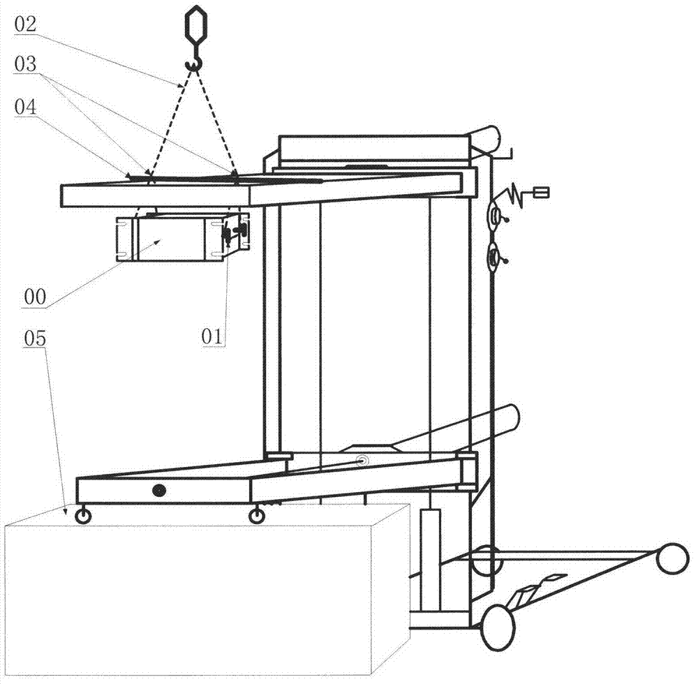 Switching trolley for mold for core making machine