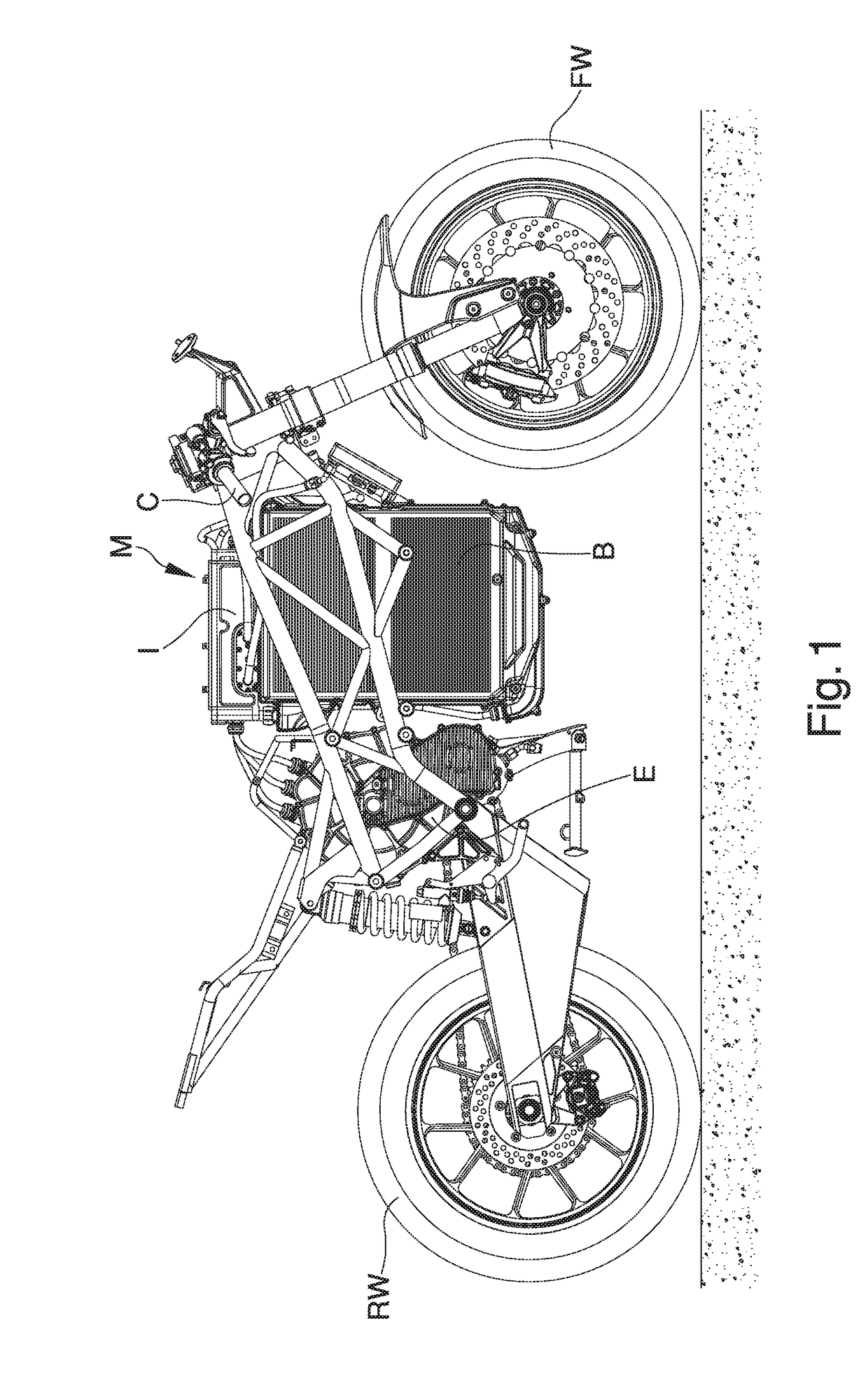 Electric motorcycle with wheel Anti-lock system