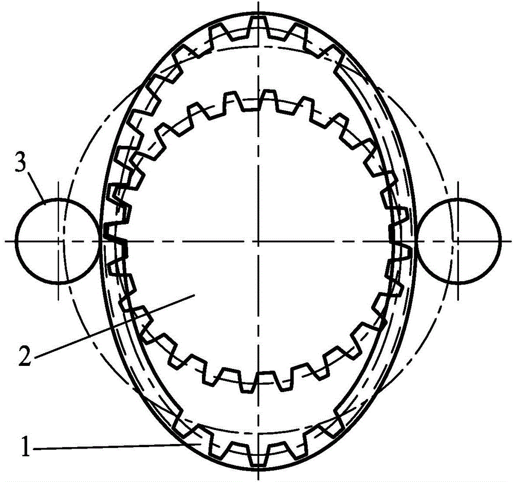 Computing method for flexible gear minimum teeth number of wave generator external harmonic gear mechanism