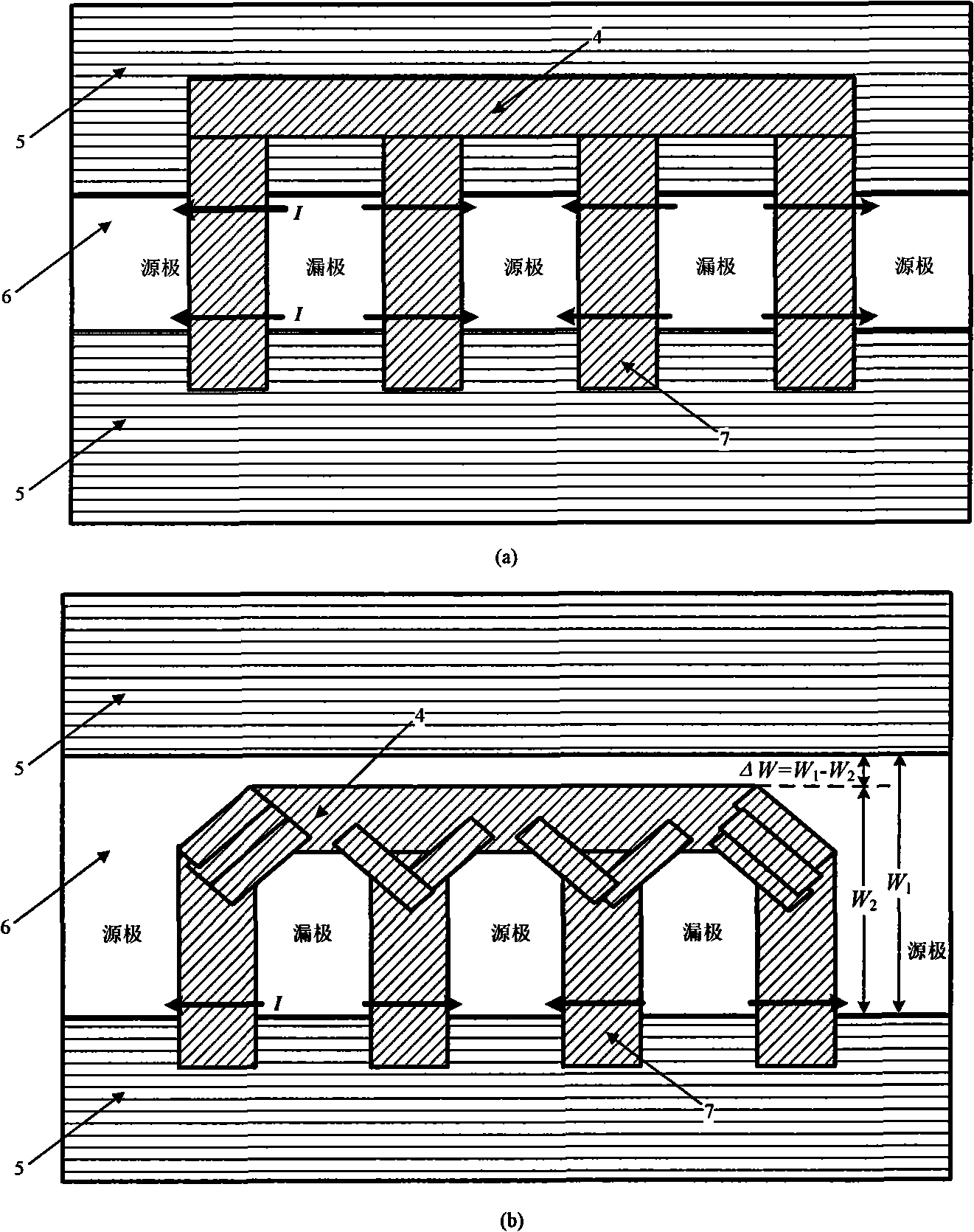 Irradiation resistant multi-interdigital CMOS device