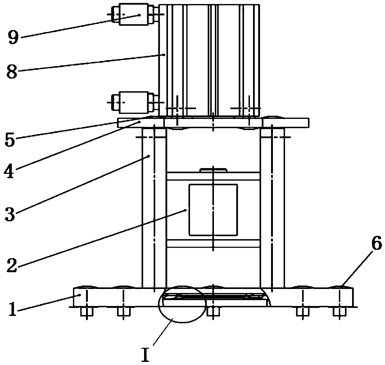 A compression device for vortex air flow test tooling