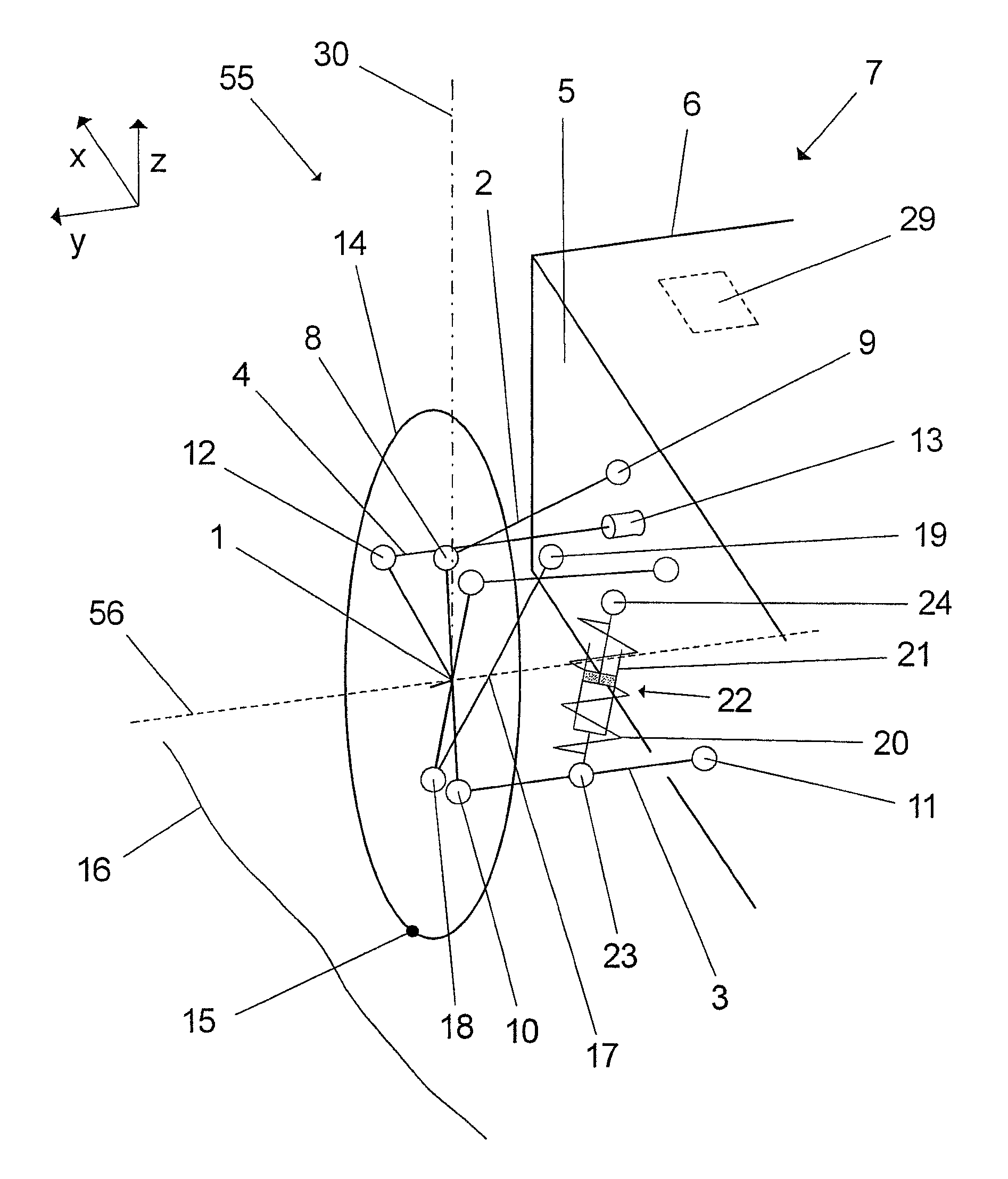 Wheel suspension for a vehicle