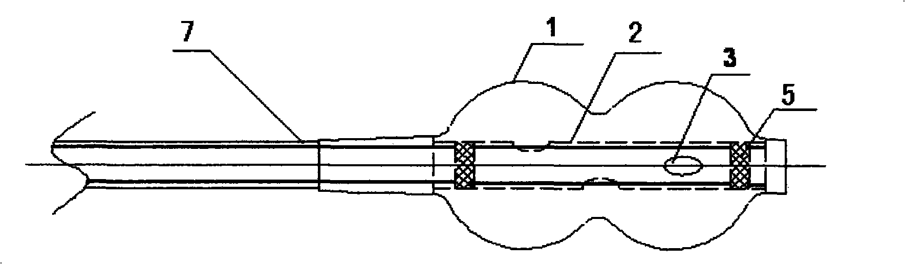 Expansion structure for expanding saccule by high pressure