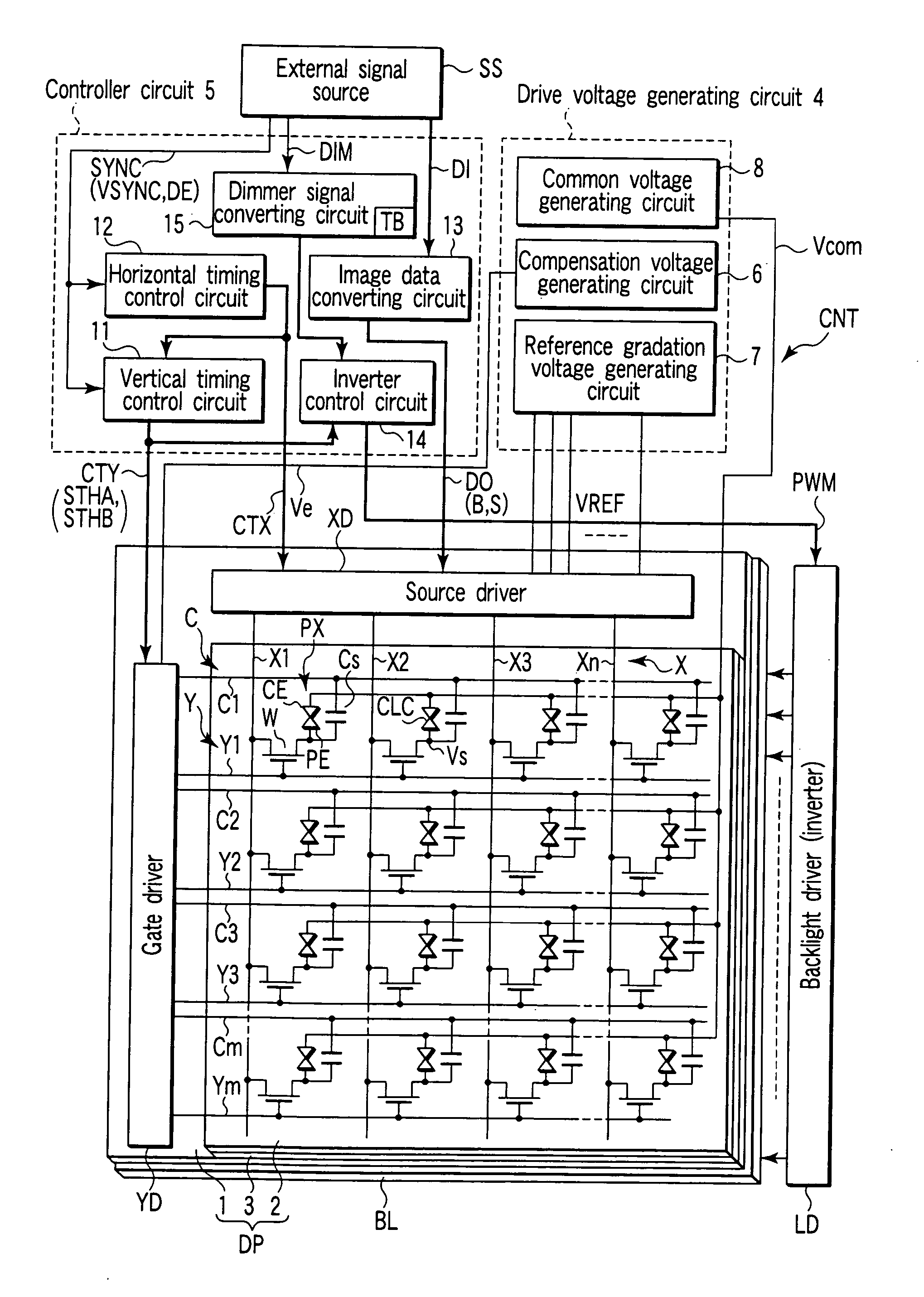 Display control circuit, display control method, and liquid crystal display device