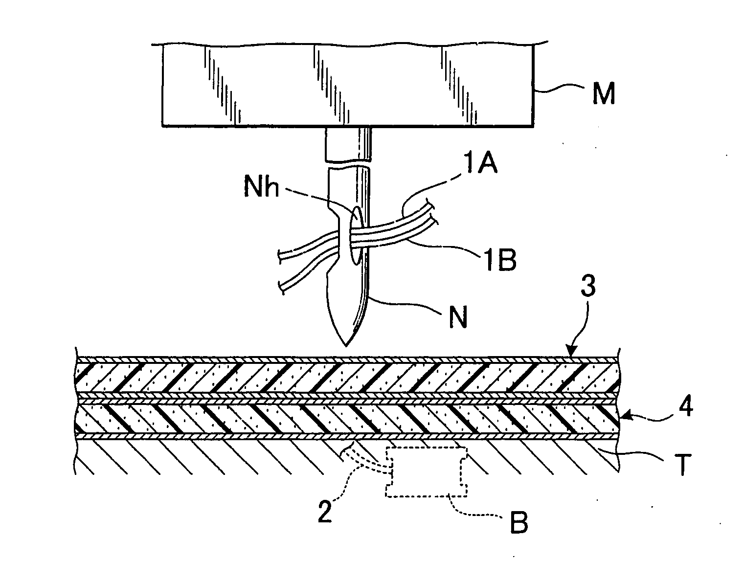 Method for sewing together covering elements adapted to undergo foaming process