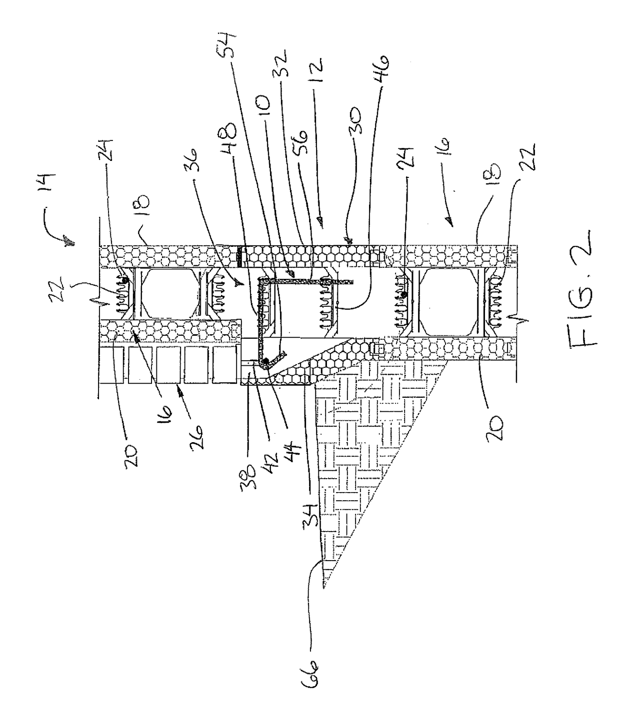 Insulated Concrete Ledge Form Reinforcement Member