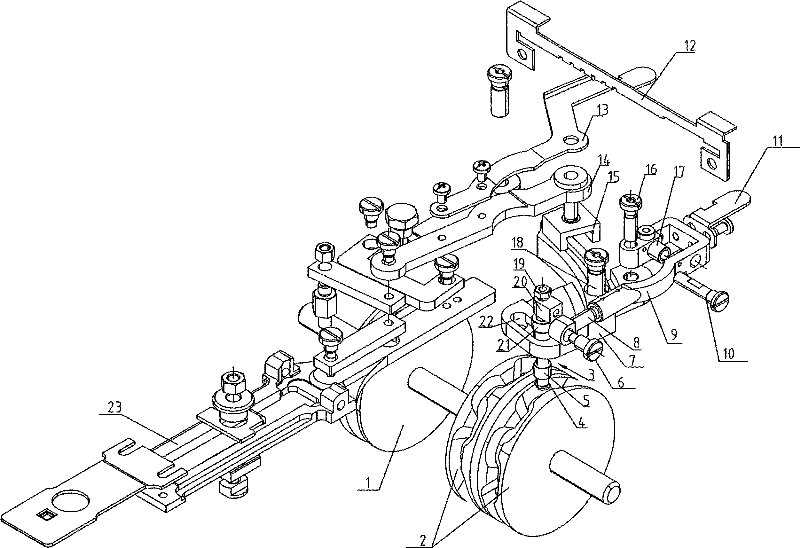 Feeding device for circulation sewing machine