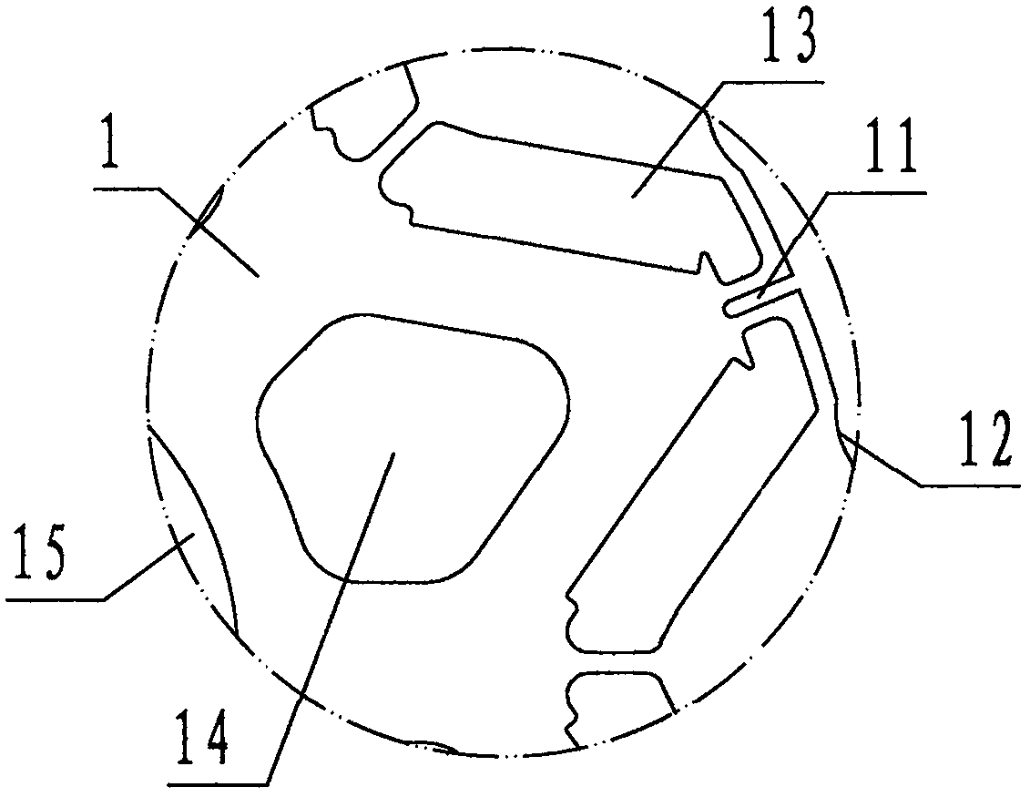 Rotor punching sheet for permanent-magnet motor of electric vehicle