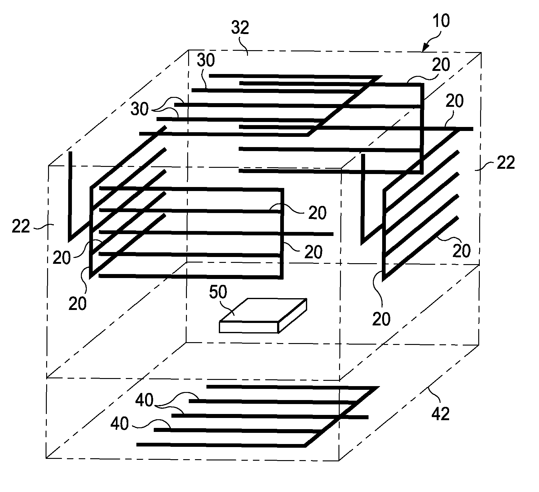 Antennas integrated in semiconductor chips