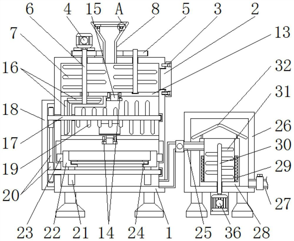 Breeding wastewater treatment fertilizer removal device with pretreatment function