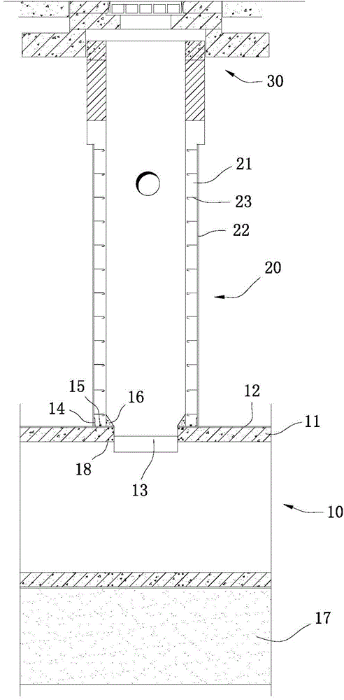 Novel jacking pipe intersegment overhaul well