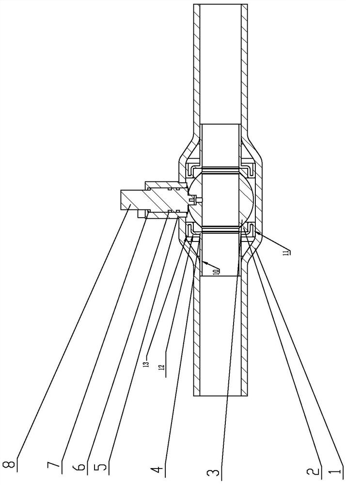 One-time forming method for valve pipe of ball valve body