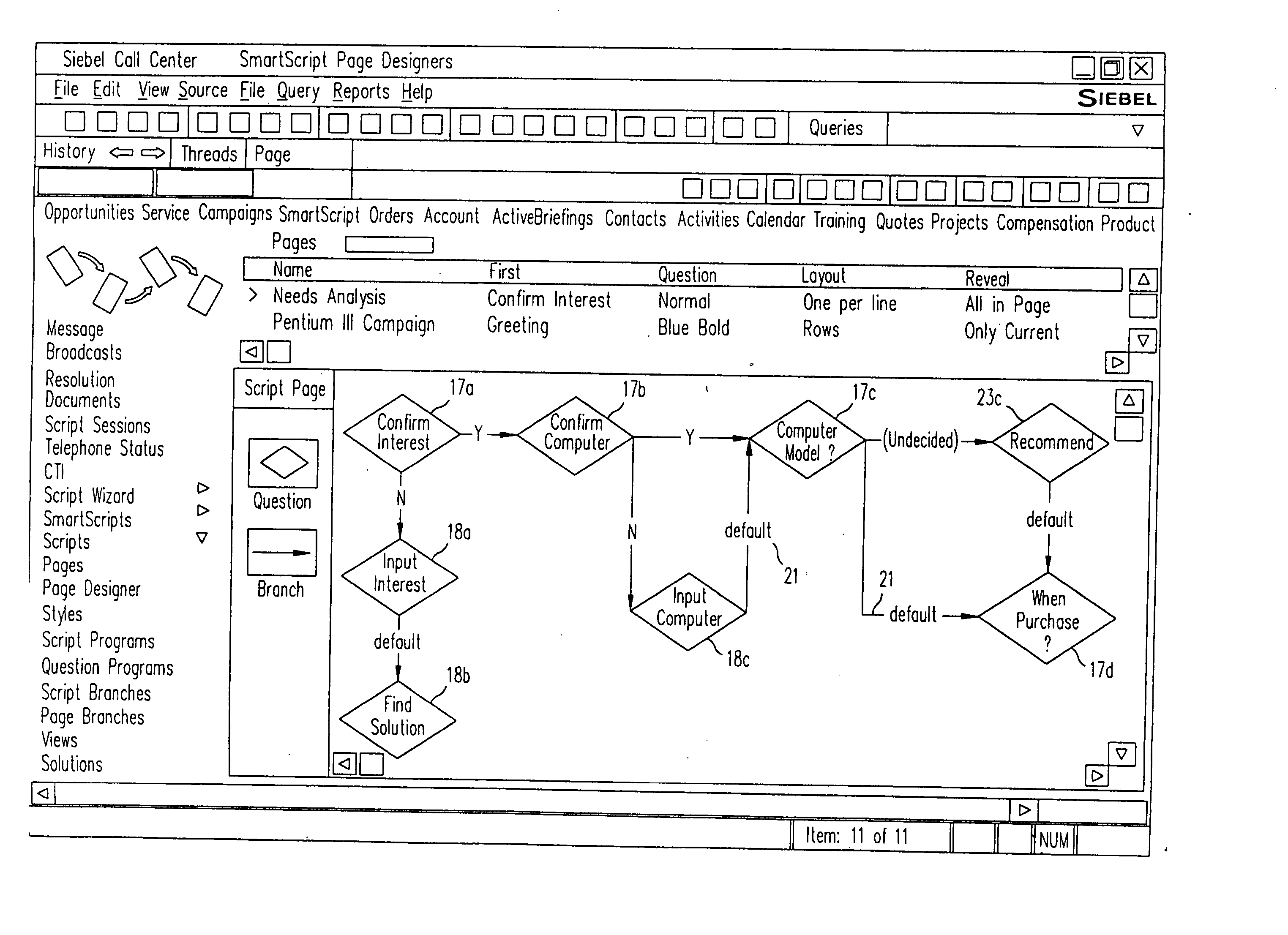 System and method for smart scripting call centers and configuration thereof