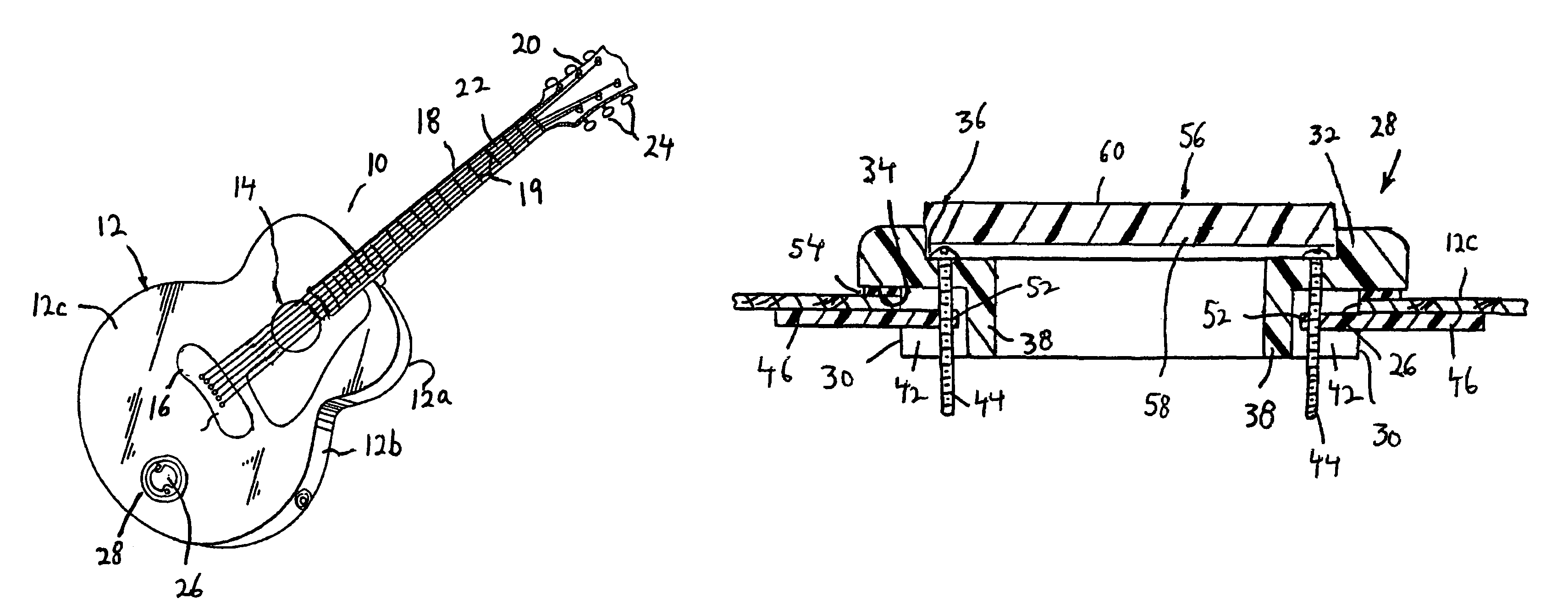 String instrument with variable openings