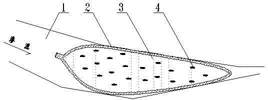 Leaking stoppage method and structure for karst pipeline