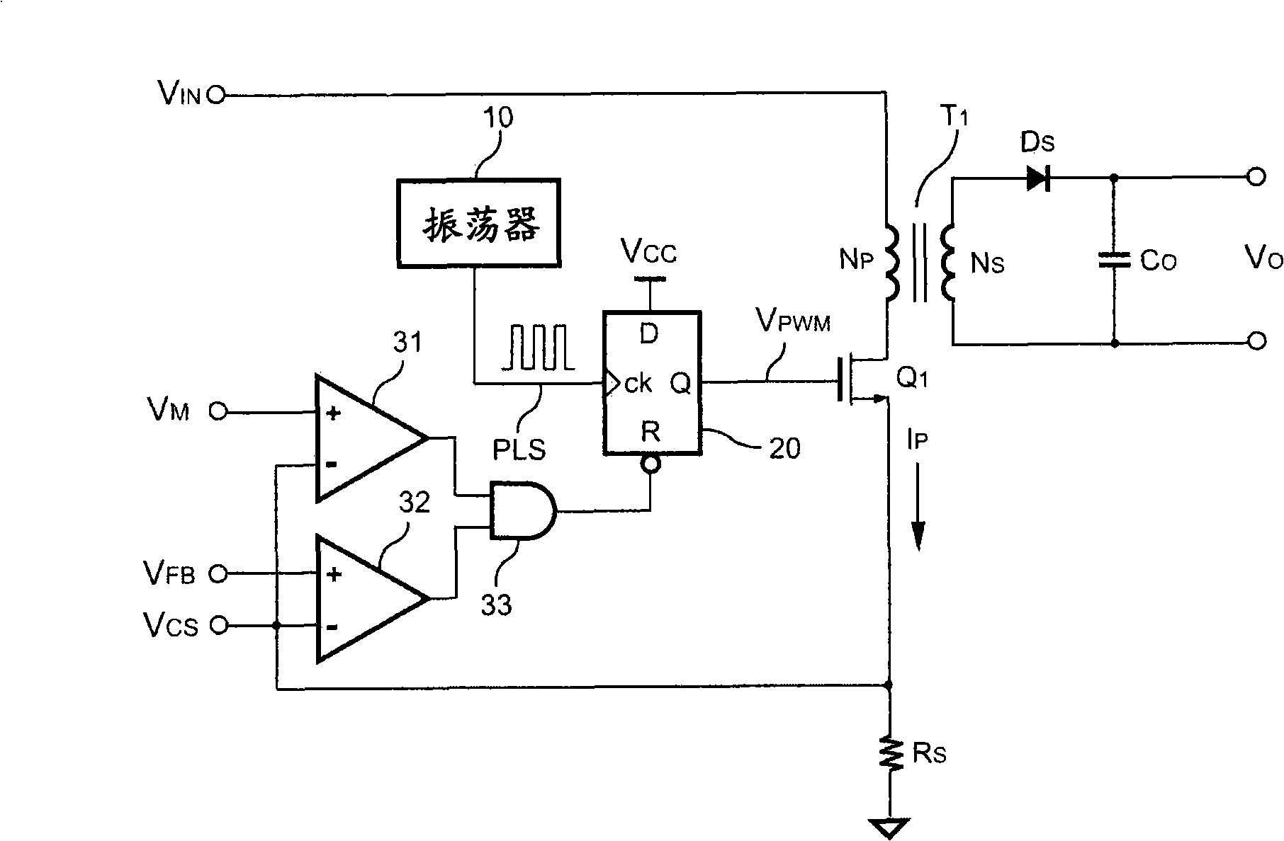 Pwm controller for compensating a maximum output power and power supply convertor