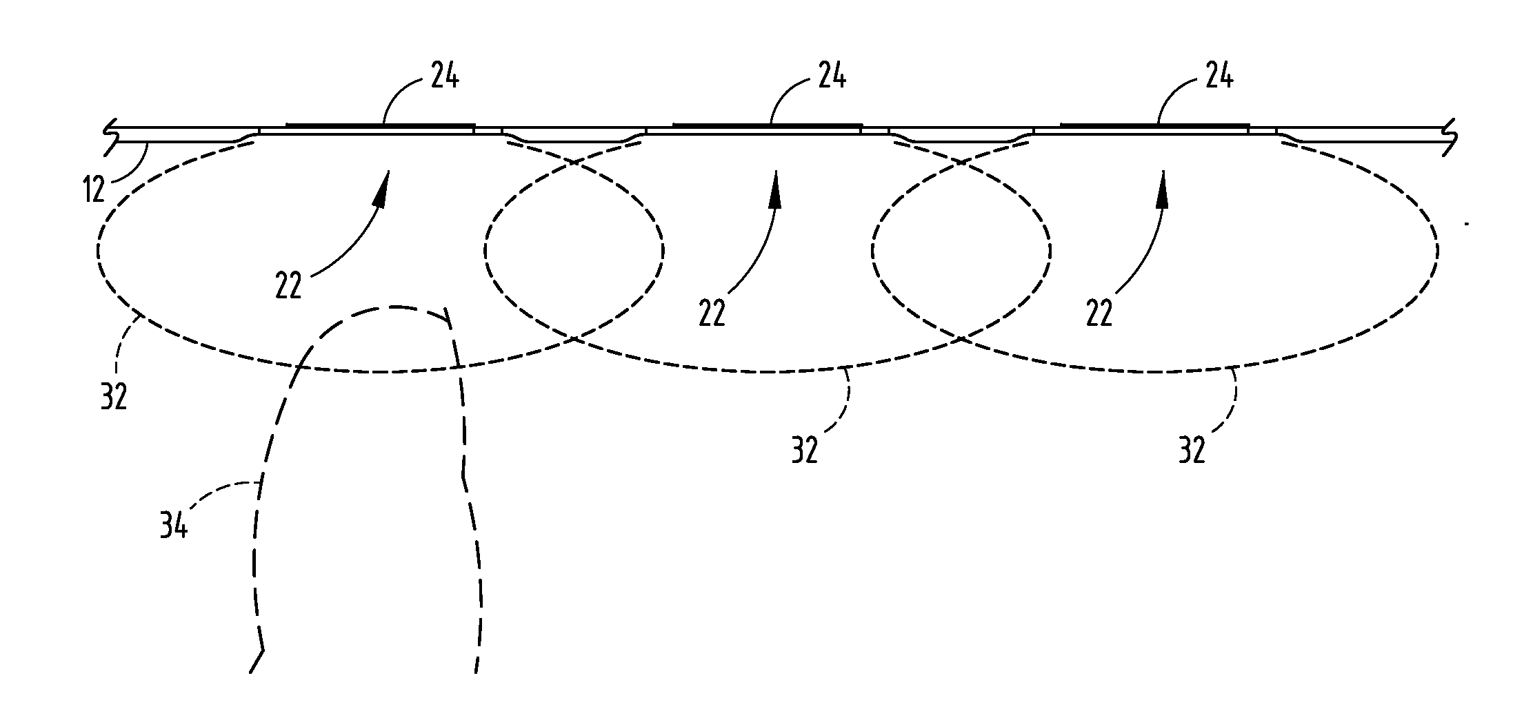 Proximity switch assembly and activation method with exploration mode