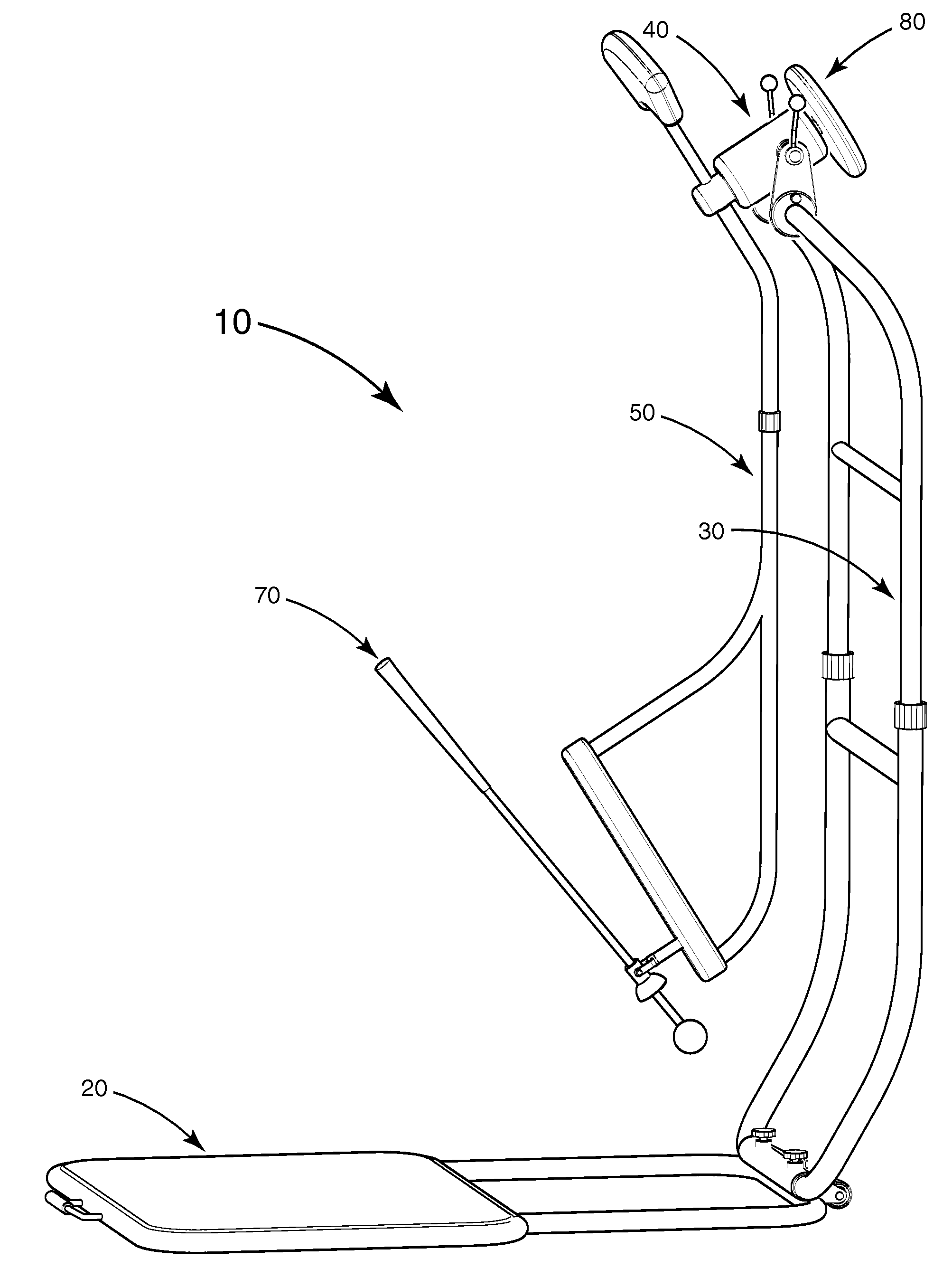 Golf swing plane training device and method