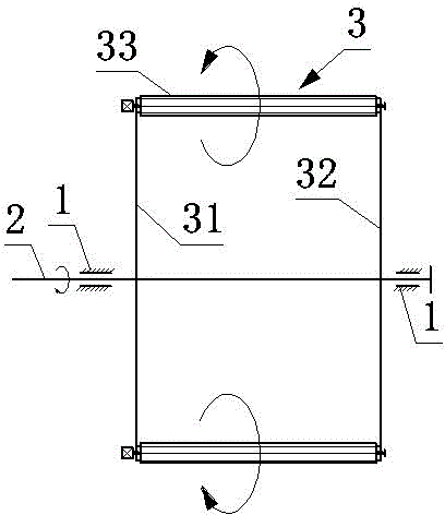 Rotary movable side vane lift force generating device