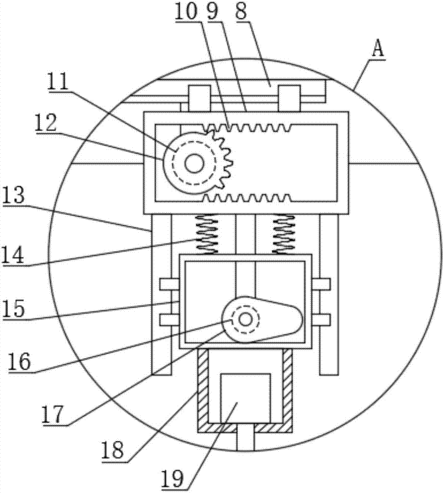 Efficient smashing and screening device for traditional Chinese medicinal materials