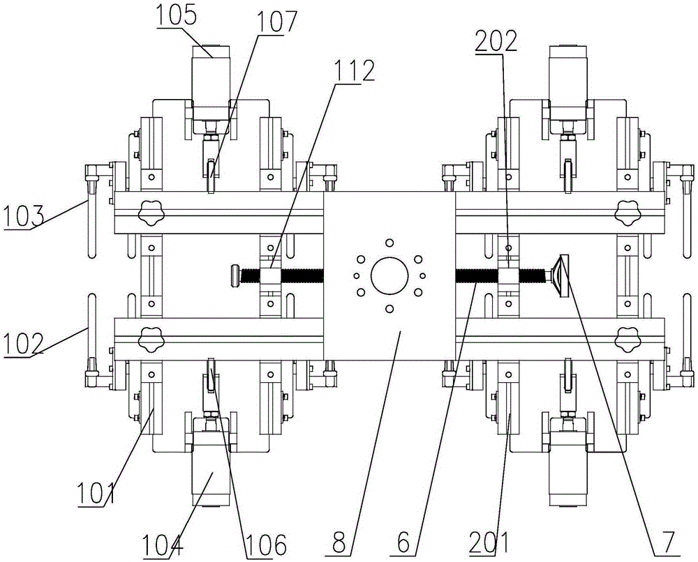 Double-position adjustable robot palletizer clamp