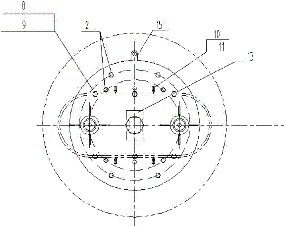 Locomotive sleeper kidney-shaped enclosure plate mechanical welding and positioning tool and welding method implemented through tool