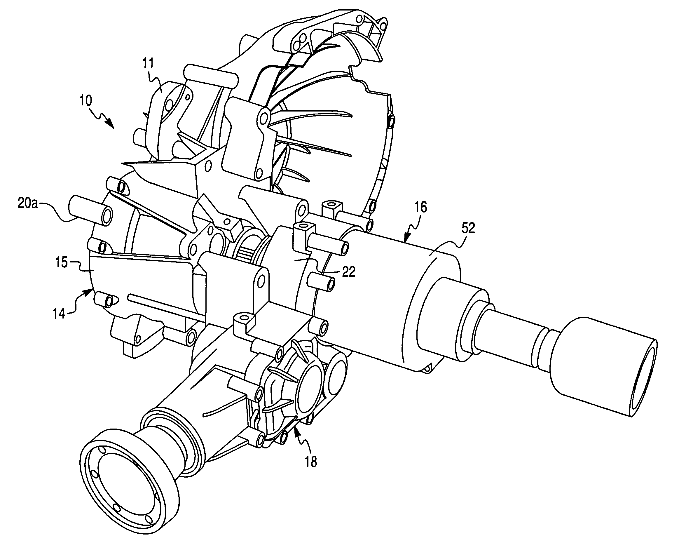 Transaxle unit with integrated power take-off unit and torque coupling device