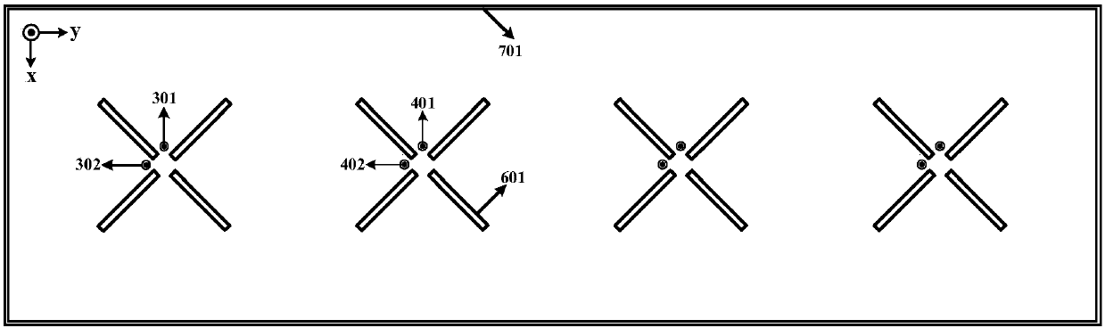 5G base station oriented antenna array based on integrated design of antenna array and power-dividing feeding network and design method thereof