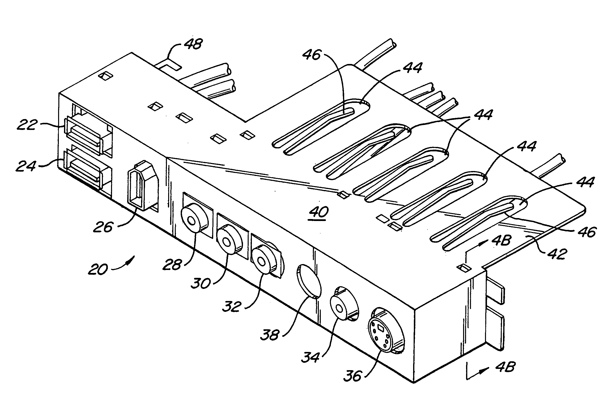 Computer input/output connector assembly