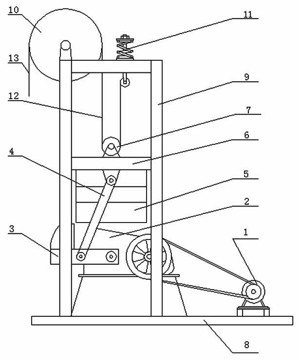 Oil sucking machine with small torque and low energy consumption