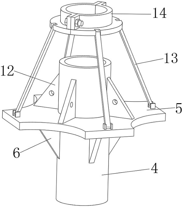 Street lamp pile mounting structure capable of enhancing stability